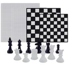 Light Gray Urban Crafter Chess Board and Pieces Mould Resin Moulds