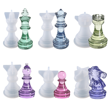 Light Gray Urban Crafter Chess Board and Pieces Mould Resin Moulds