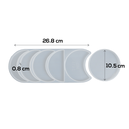 Gray Urban Crafter Moon Phases Silicone Resin Mould-Large Two Piece Mould Resin Craft