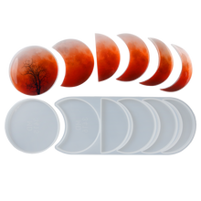 Gray Urban Crafter Moon Phases Silicone Resin Mould-Large Two Piece Mould Resin Moulds