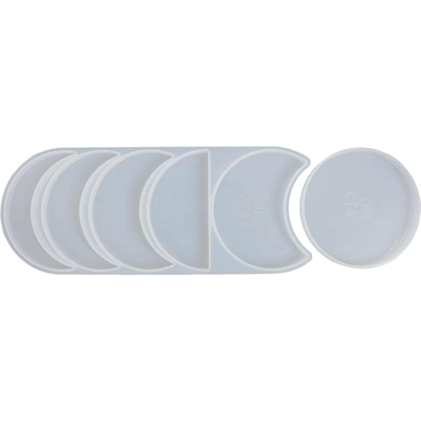 Gray Urban Crafter Moon Phases Silicone Resin Mould-Large Two Piece Mould Resin Moulds