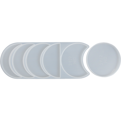 Gray Urban Crafter Moon Phases Silicone Resin Mould-Large Two Piece Mould Resin Moulds