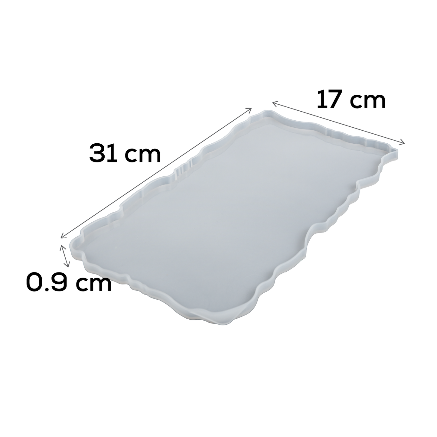 Gray Urban Crafter Silicone Mould Tray-Large Geode Rectangle Platter Resin Moulds