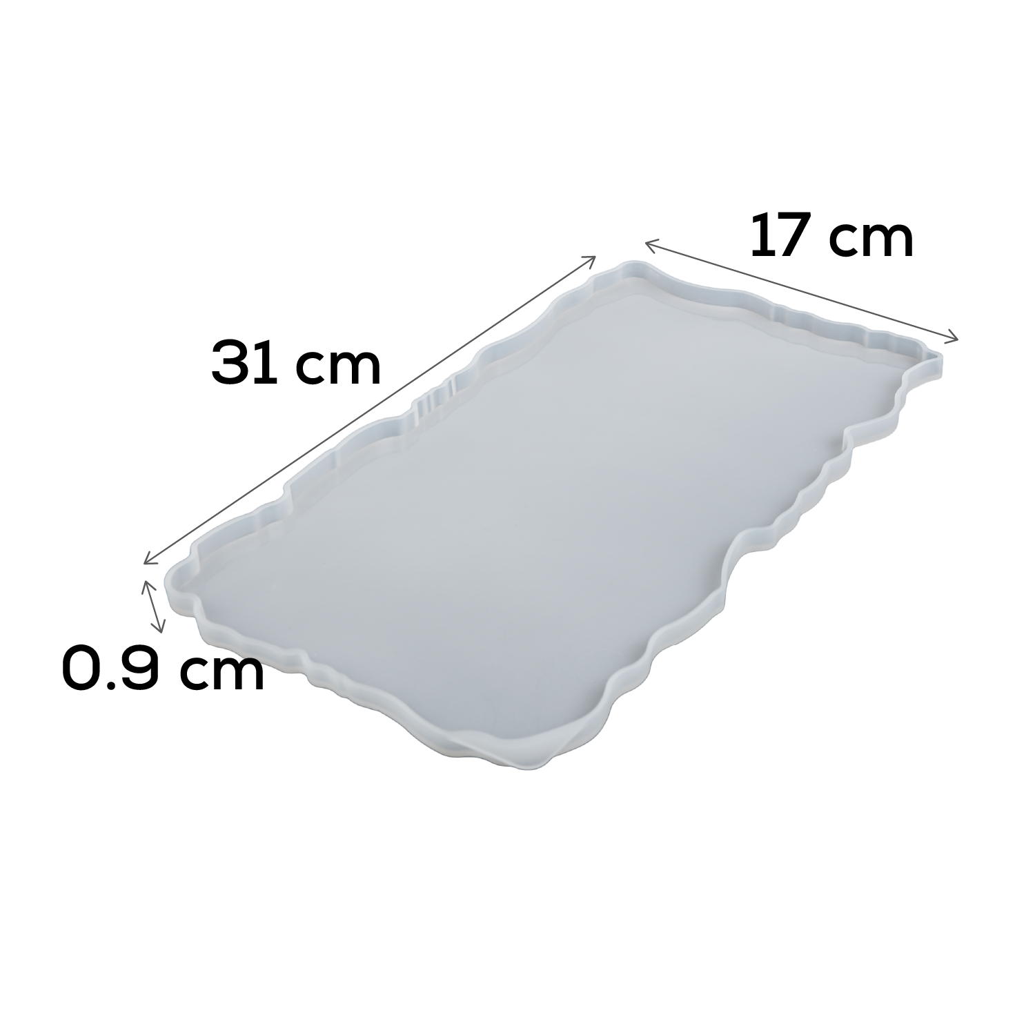 Gray Urban Crafter Silicone Mould Tray-Large Geode Rectangle Platter Resin Moulds