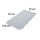 Gray Urban Crafter Silicone Mould Tray-Large Geode Rectangle Platter Resin Craft