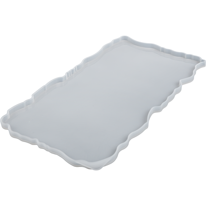 Gray Urban Crafter Silicone Mould Tray-Large Geode Rectangle Platter Resin Moulds
