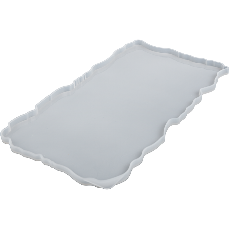 Gray Urban Crafter Silicone Mould Tray-Large Geode Rectangle Platter Resin Craft