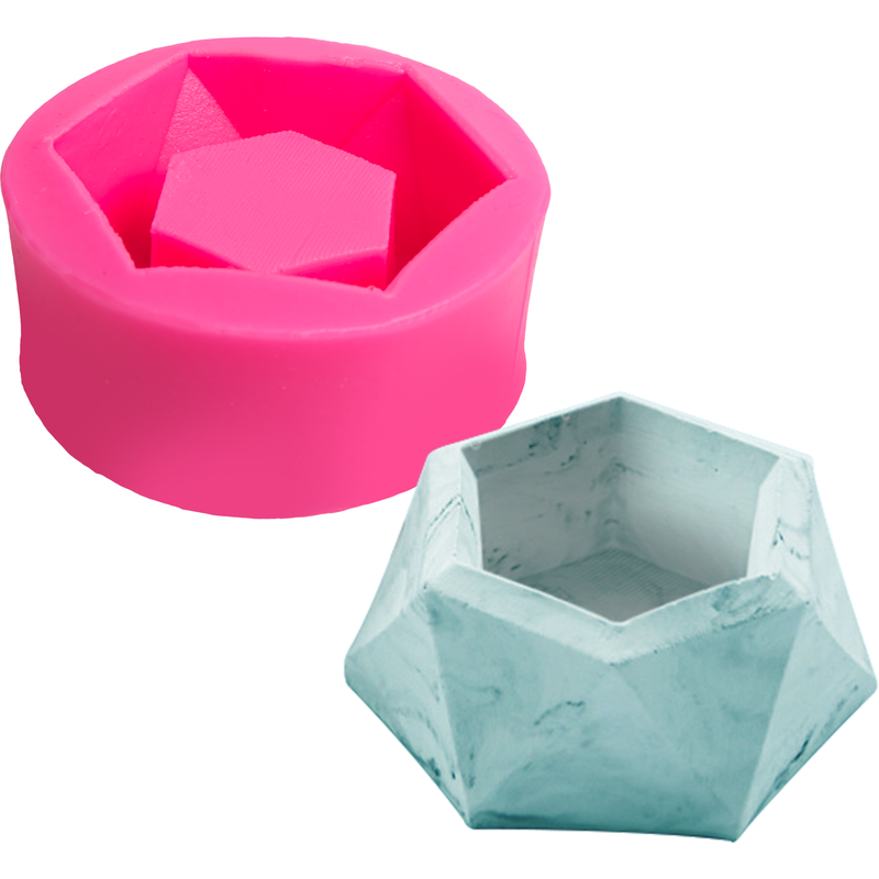 Pale Violet Red Urban Crafter Hexagon Trinket Bowl Resin Craft