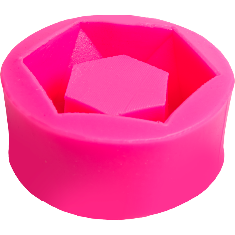 Deep Pink Urban Crafter Hexagon Trinket Bowl Resin Craft