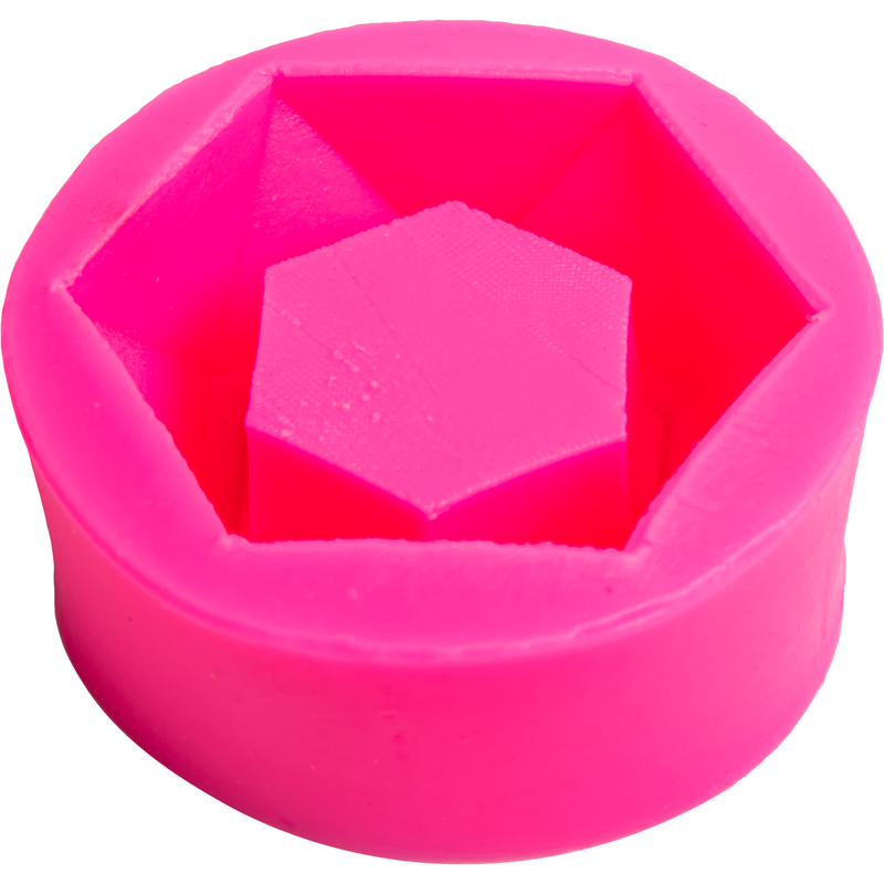 Deep Pink Urban Crafter Hexagon Trinket Bowl Resin Craft