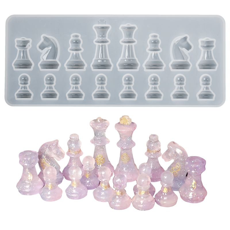 Gray Urban Crafter Silicone Mould-Chess Pieces Resin Craft