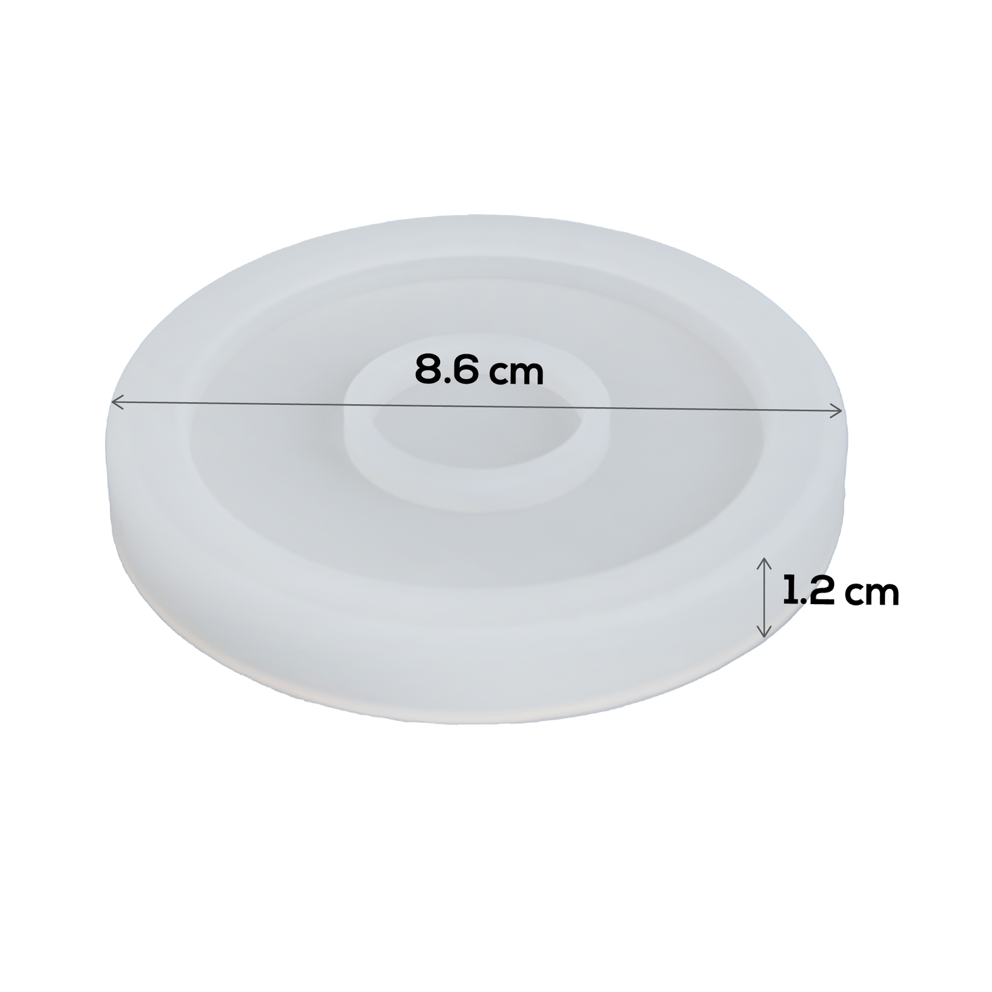 Light Gray Urban Crafter Small Round Edge Coaster Mould Resin Moulds