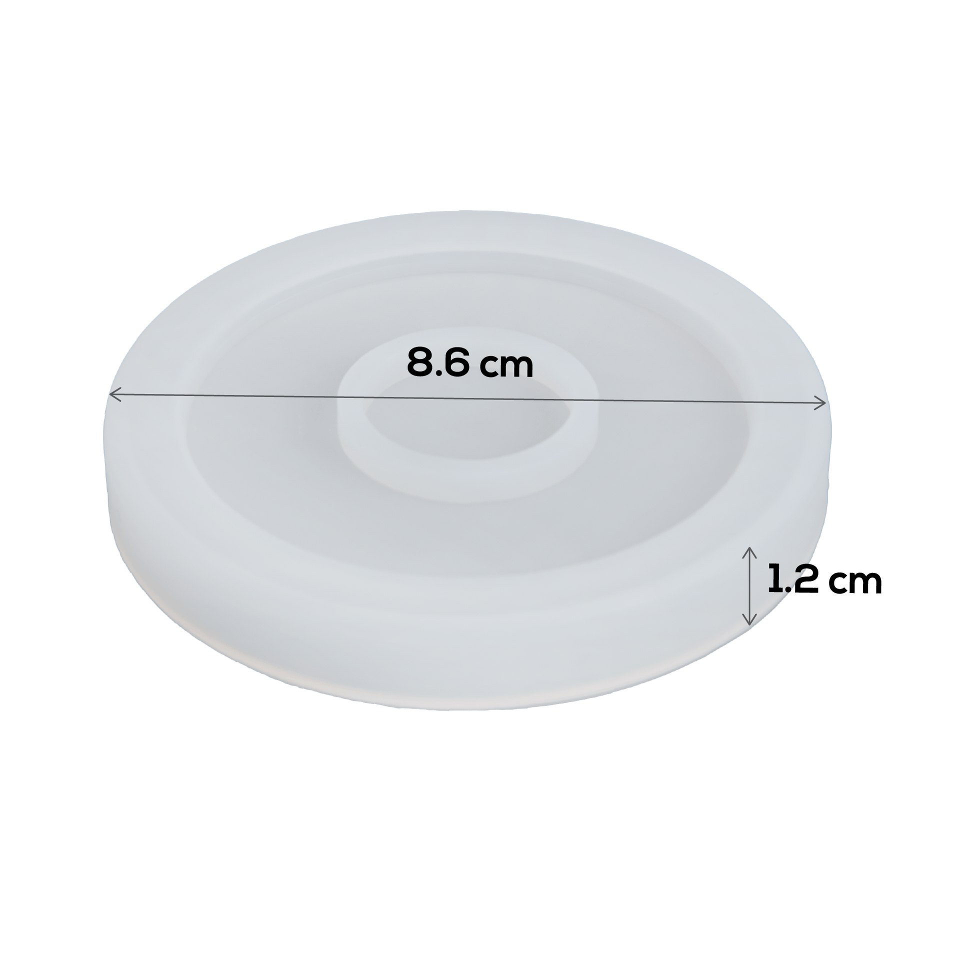 Light Gray Urban Crafter Small Round Edge Coaster Mould Resin Moulds