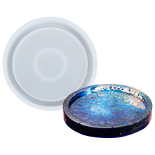 Light Gray Urban Crafter Small Round Edge Coaster Mould Resin Moulds
