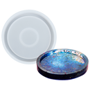 Light Gray Urban Crafter Small Round Edge Coaster Mould Resin Moulds