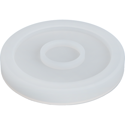 Light Gray Urban Crafter Small Round Edge Coaster Mould Resin Moulds