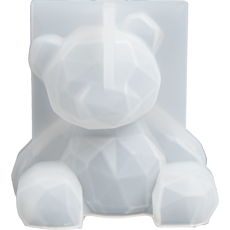 Light Gray Urban Crafter Geometric Teddy Bear Mould Resin Craft