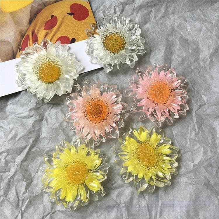 Dark Gray Urban Crafter 3D Flower Moulds Chrysanthemum Resin Craft