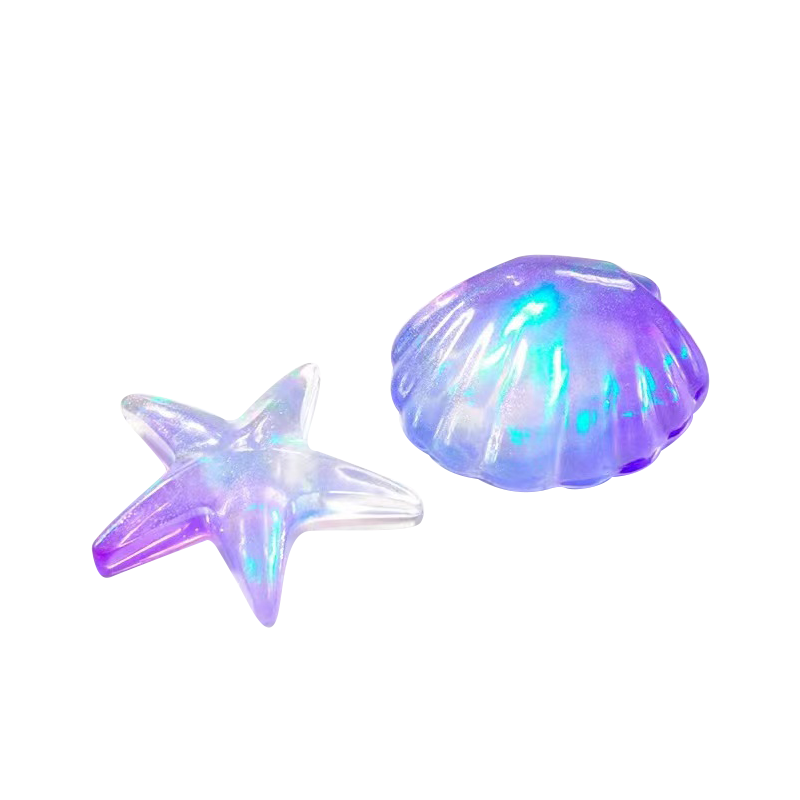 Light Steel Blue Urban Crafter Starfish & Shell Silicone Mould-Shell Resin Craft