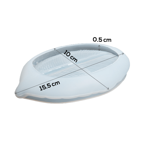 Light Gray Urban Crafter Leaf Mould-Small Resin Craft