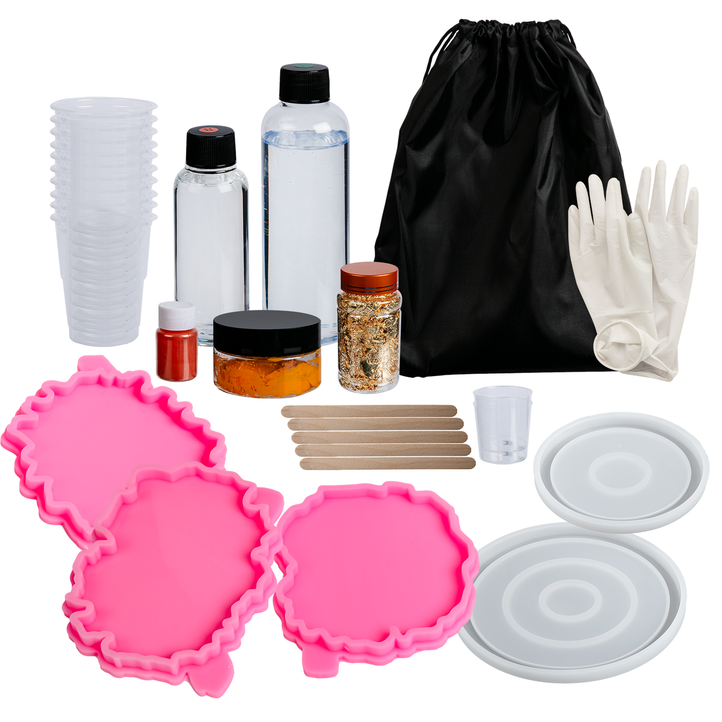 Black Urban Crafter Coaster Resin Kit Resin