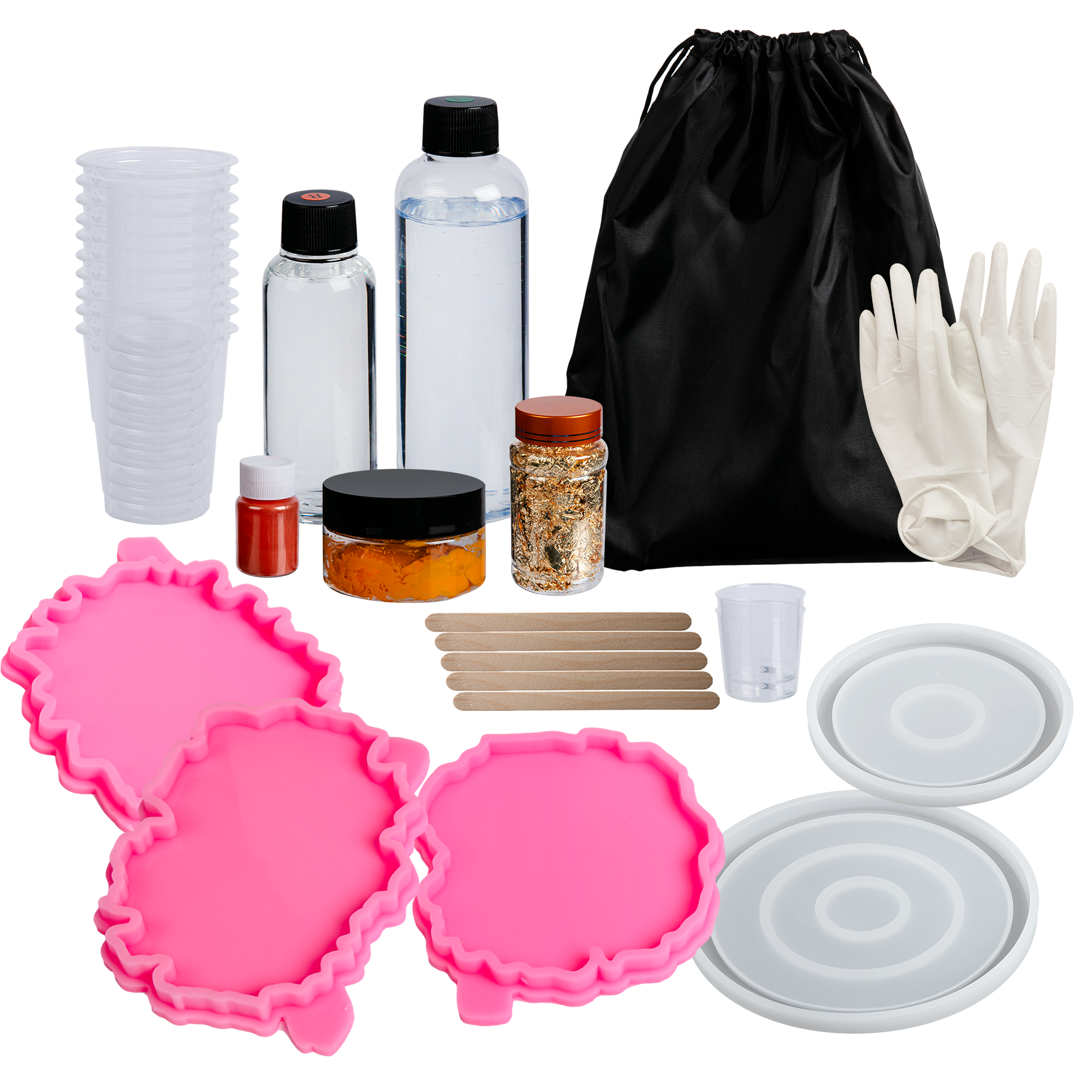 Black Urban Crafter Coaster Resin Kit Resin