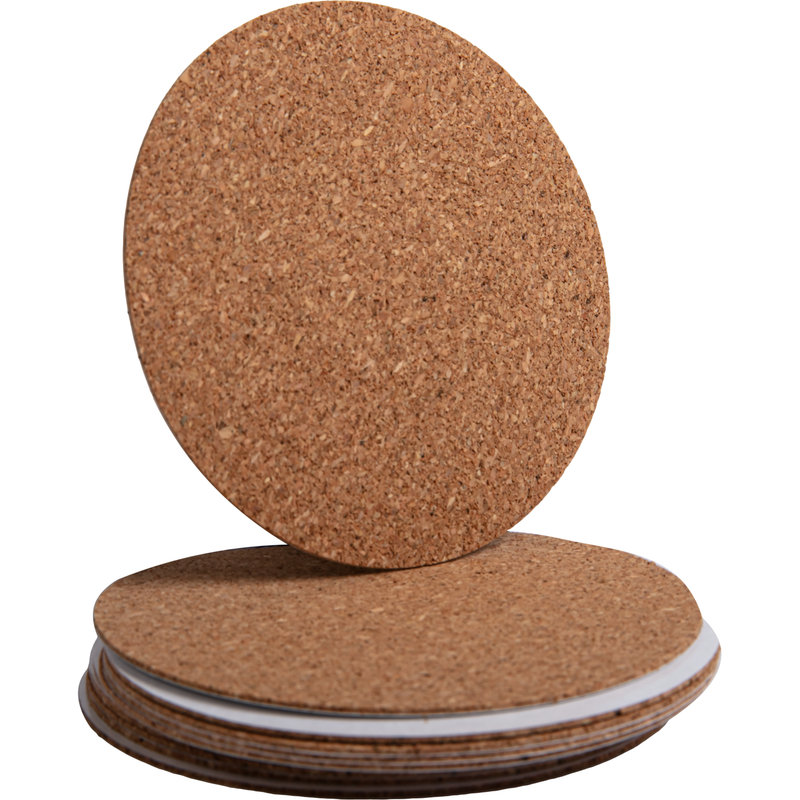 Sienna Urban Crafter Adhesive Cork Backing Packs-Round (12 Pack) Resin Craft