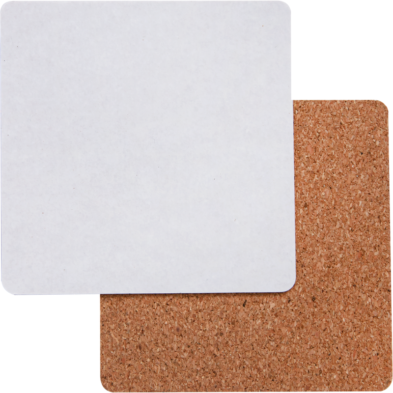 Light Gray Urban Crafter Adhesive Cork Backing Packs-Square (24 Pack) Resin Craft