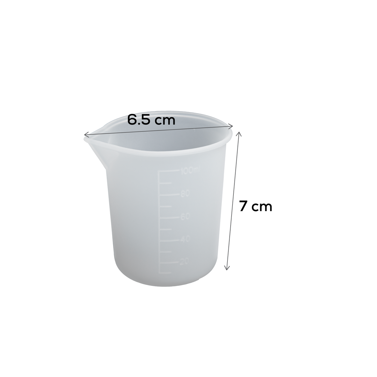 Gray Urban Crafter Silicone Measuring and Mixing Cup -100ml Resin Tools & Accessories