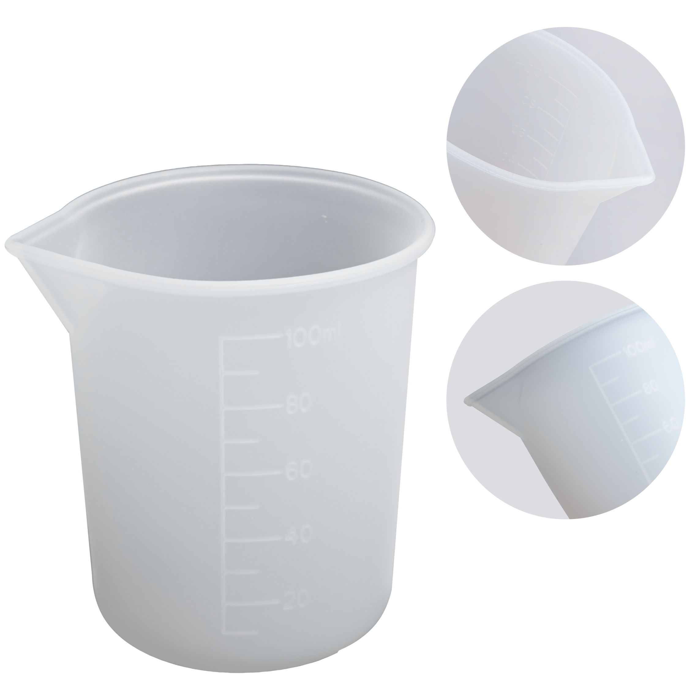 Light Gray Urban Crafter Silicone Measuring and Mixing Cup -100ml Resin Tools & Accessories