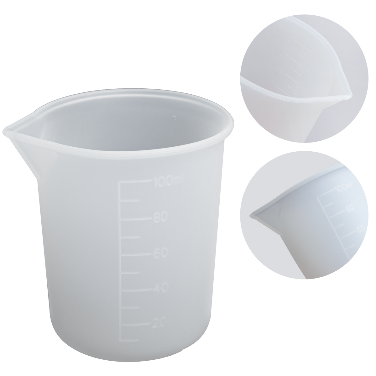 Light Gray Urban Crafter Silicone Measuring and Mixing Cup -100ml Resin Tools & Accessories