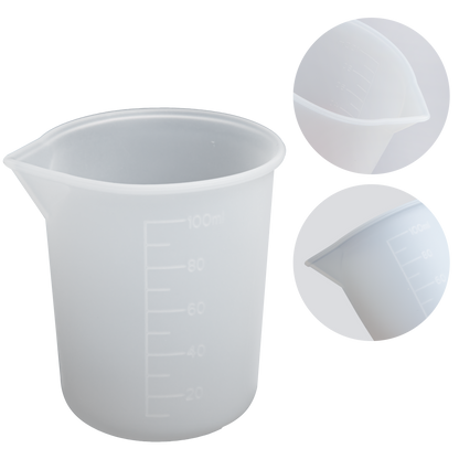 Light Gray Urban Crafter Silicone Measuring and Mixing Cup -100ml Resin Tools & Accessories