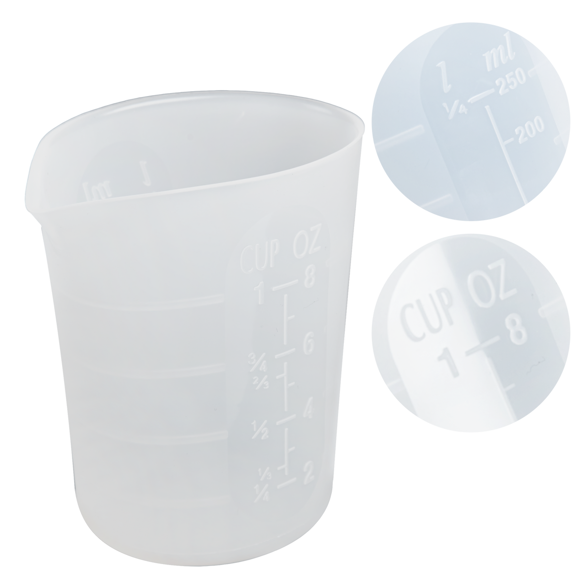 Light Gray Urban Crafter Silicone Measuring & Mixing Cup - 250ml Resin Tools & Accessories