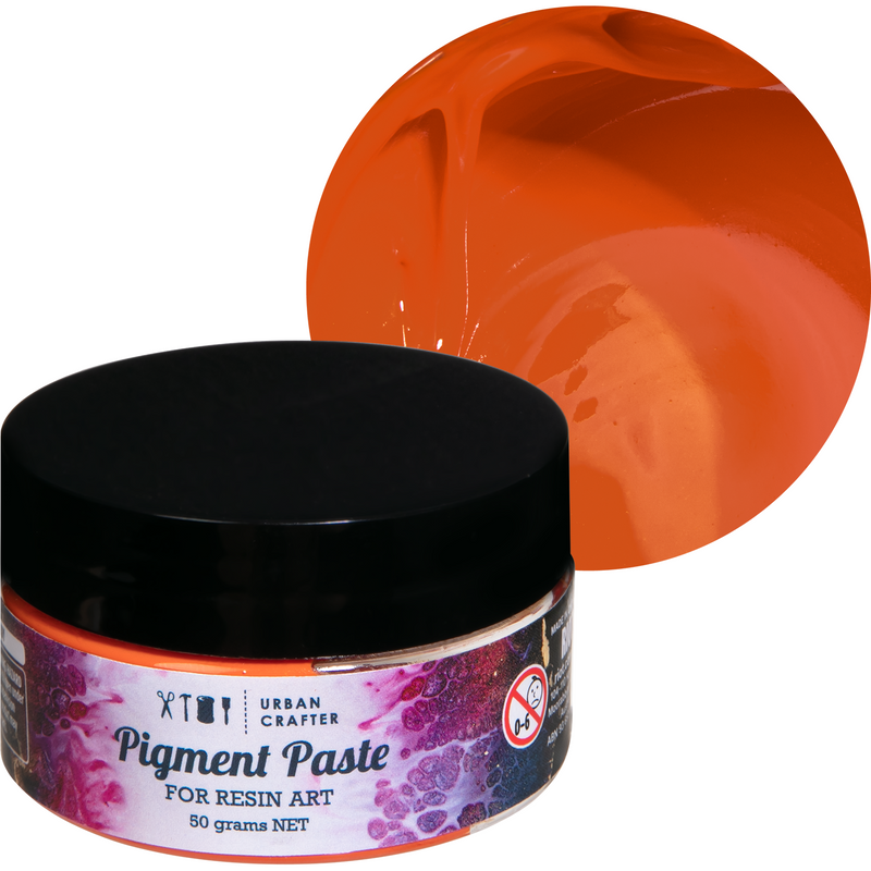 Black Urban Crafter Resin Pigment Paste-Orange 50g Resin Craft