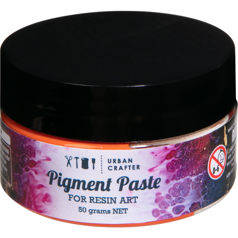 Black Urban Crafter Resin Pigment Paste-Orange 50g Resin Craft