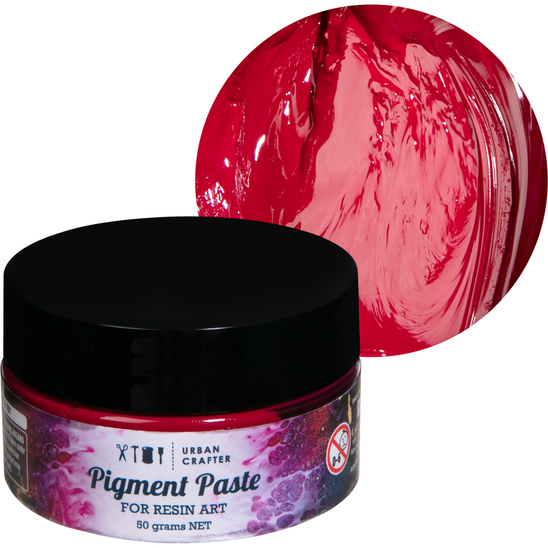 Black Urban Crafter Resin Pigment Paste-Cherry Red 50g Resin Craft