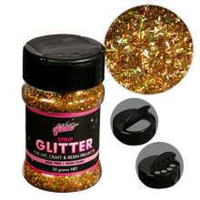 Black Illusions Strip Glitter-Gold (30g) Craft Basics