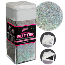 Gray Illusions Extra Fine Ordinary Glitter 0.2mm-Bling Holographic (120g) Glitter