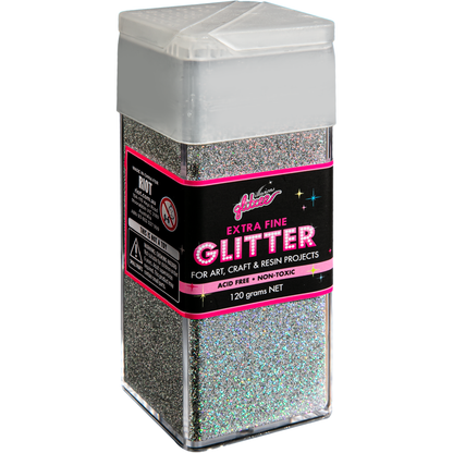 Gray Illusions Extra Fine Ordinary Glitter 0.2mm-Bling Holographic (120g) Glitter