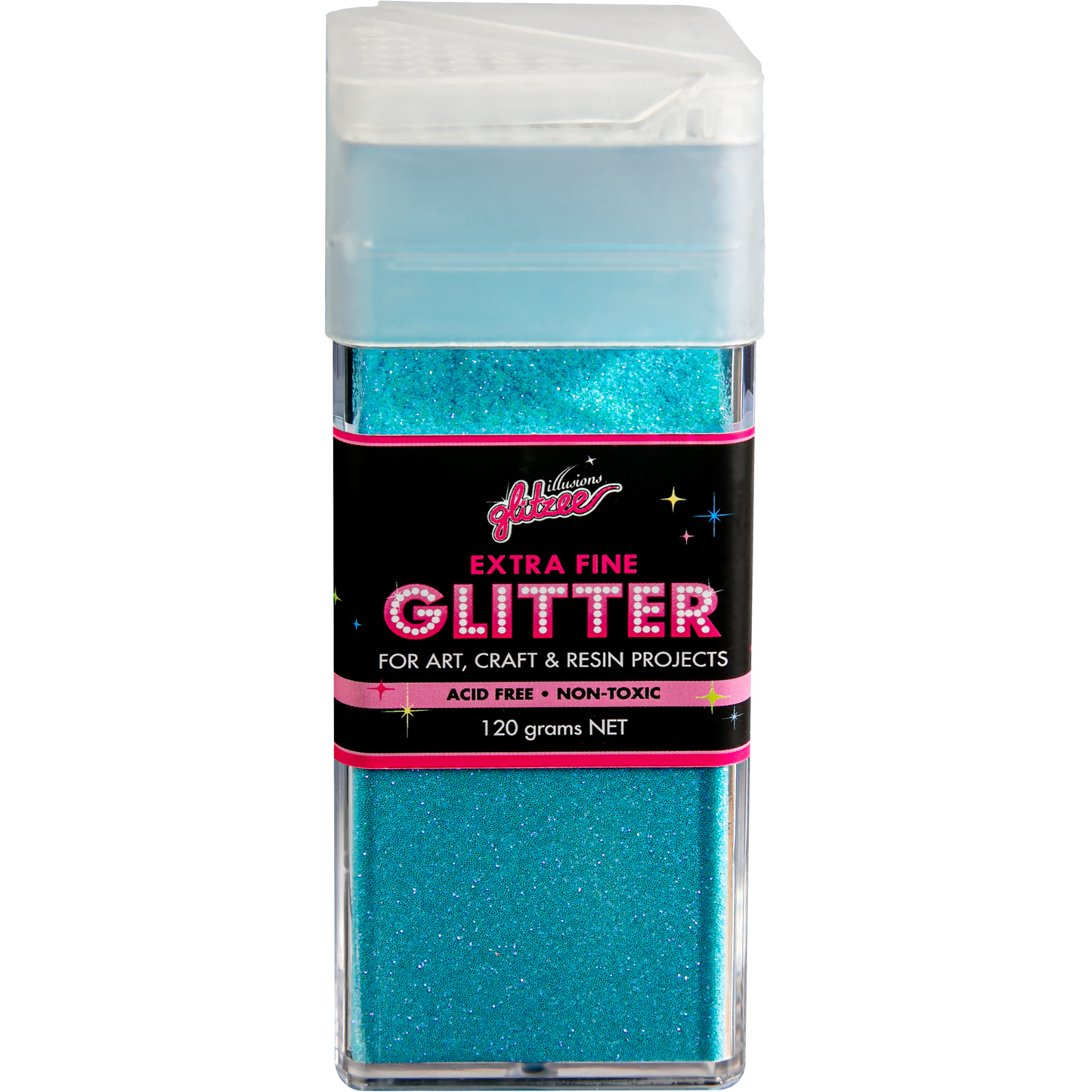 Gray Illusions Extra Fine Ordinary Glitter 0.2mm-Light Blue (120g) Glitter