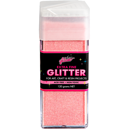 Black Illusions Extra Fine Ordinary Glitter 0.2mm-Pink (120g) Glitter