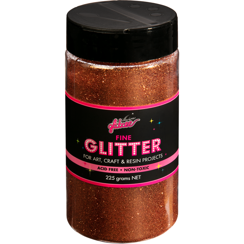 Light Coral Illusions Fine Ordinary Glitter 0.2mm-Gold (227g) Craft Basics