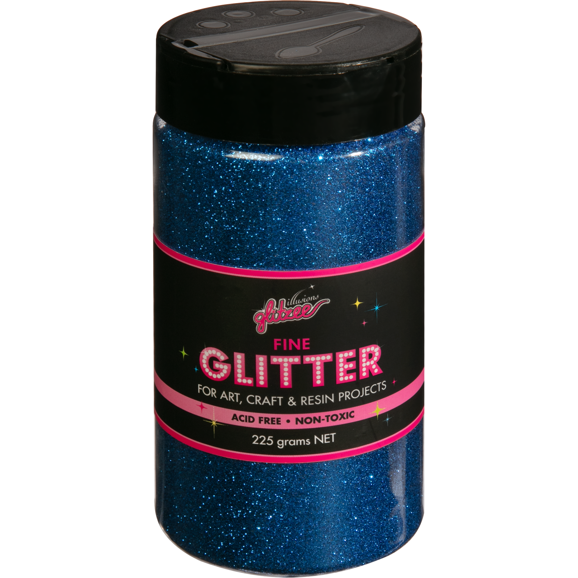 Black Illusions Fine Ordinary Glitter 0.2mm-Marine (240g) Glitter