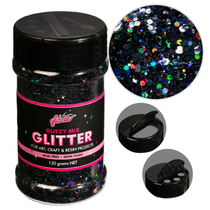 Black Illusions Glitzy Mix Specialty Glitter-Onyx (113g) Glitter
