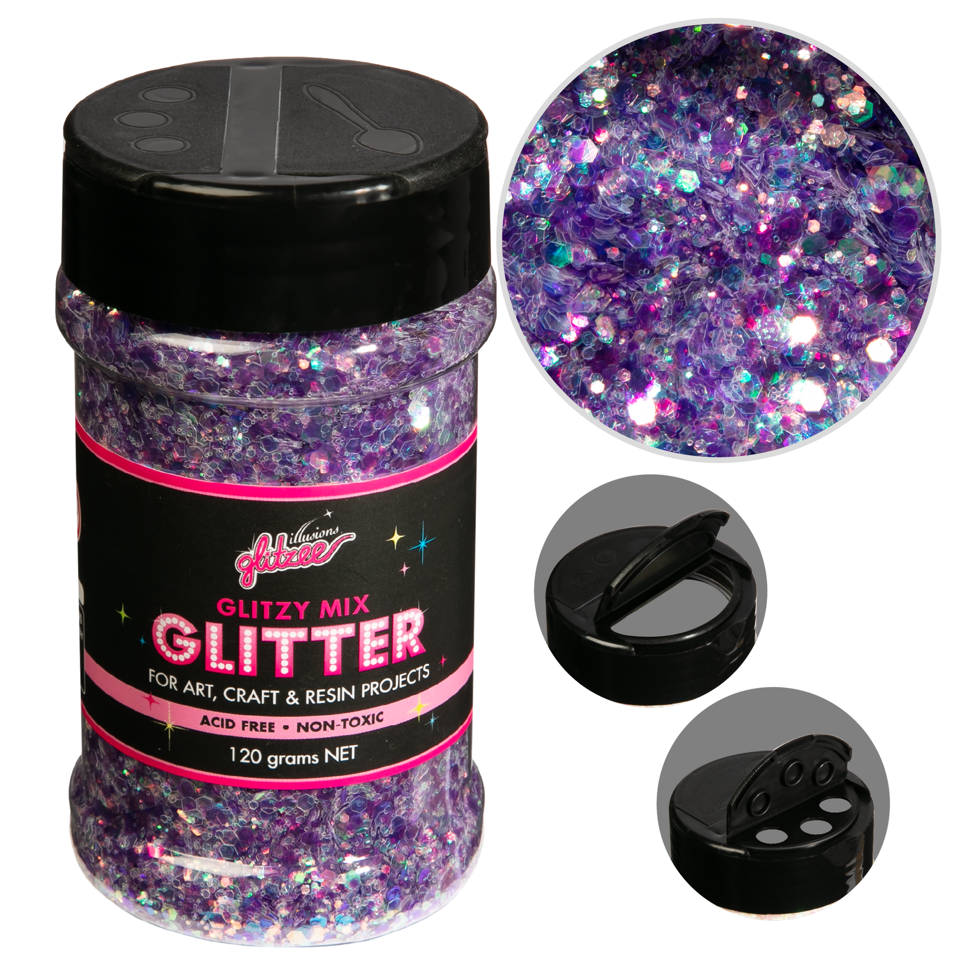 Dark Slate Gray Illusions Glitzy Mix Specialty Glitter-Sugar Opal (113g) Glitter