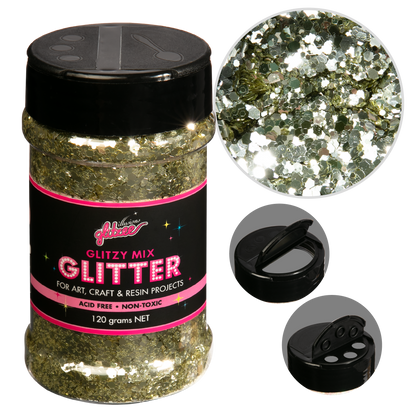 Dark Slate Gray Illusions Glitzy Mix Specialty Glitter-Glitz Gold (113g) Glitter