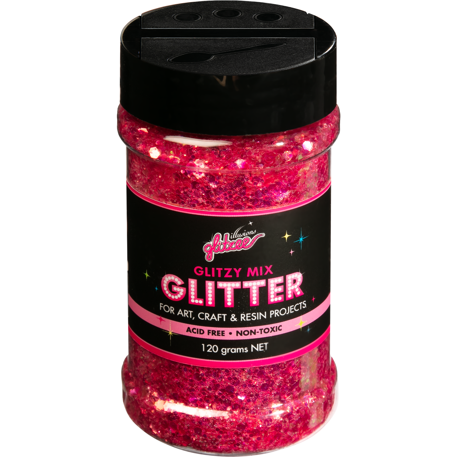 Illusions Glitzy Mix Specialty Glitter-Fuchsia (113g)