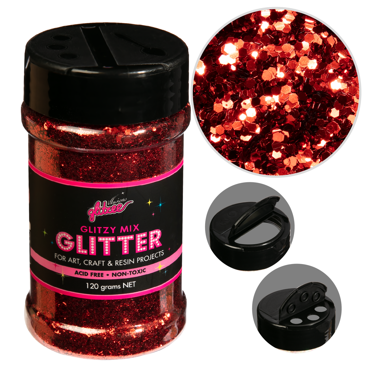 Light Coral Illusions Glitzy Mix Specialty Glitter-Cherry (113g) Glitter