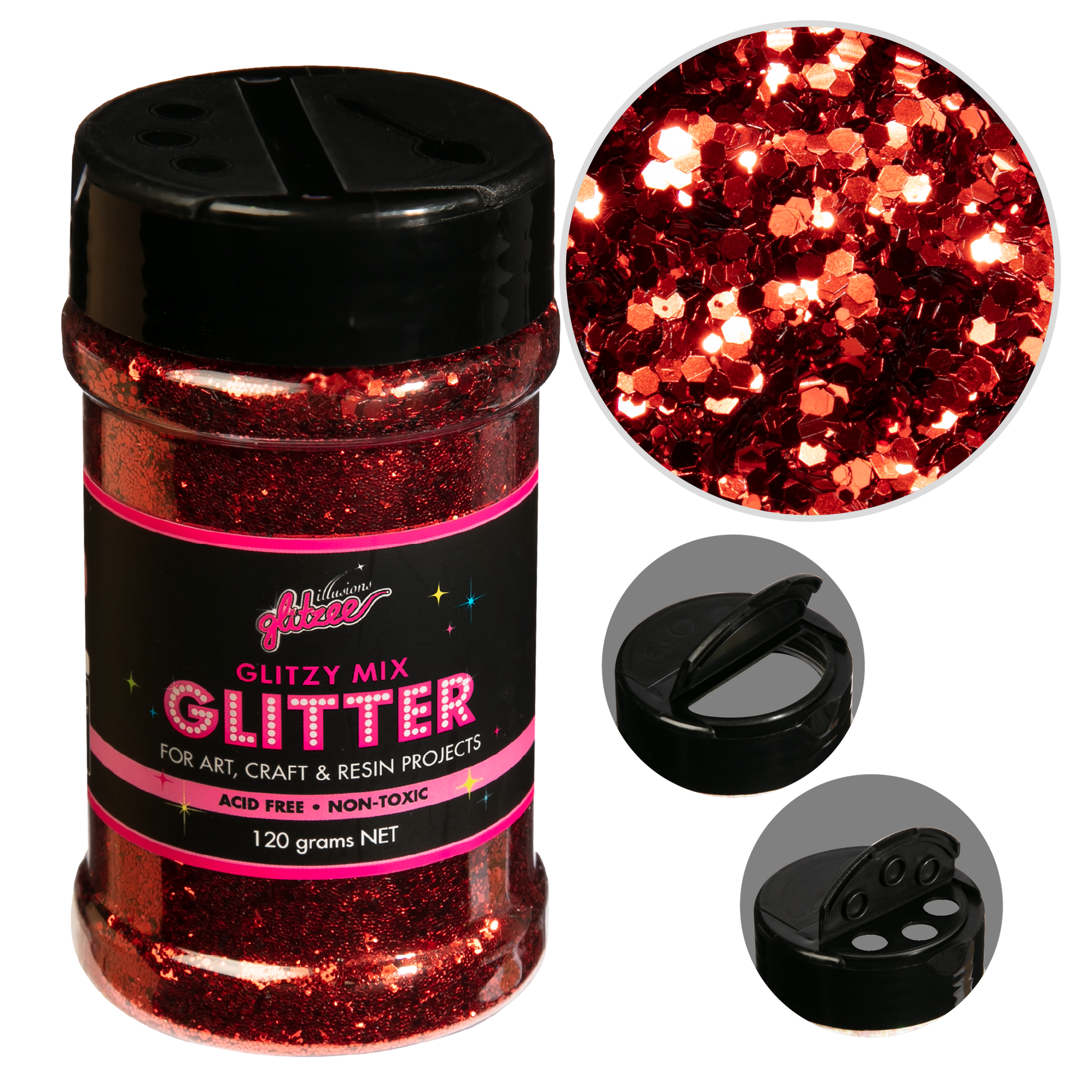 Light Coral Illusions Glitzy Mix Specialty Glitter-Cherry (113g) Glitter