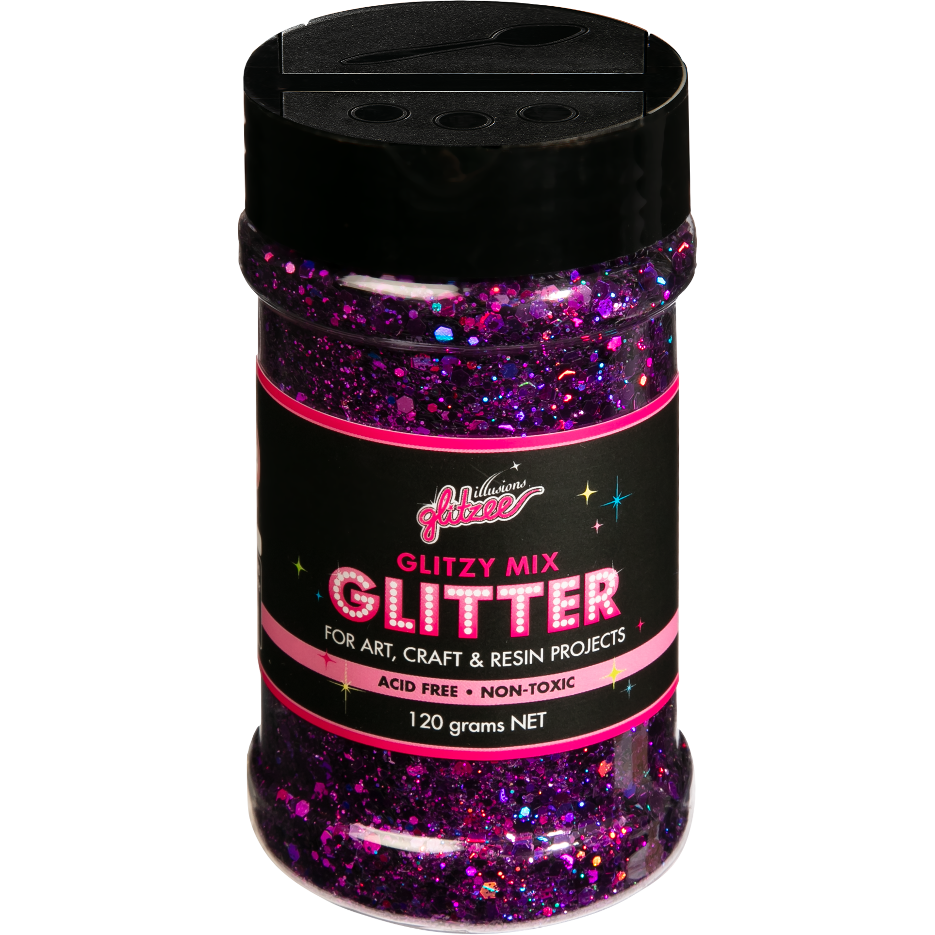 Black Illusions Glitzy Mix Specialty Glitter-Grape (113g) Glitter